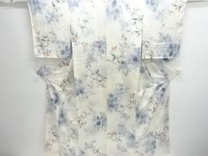 未使用品　枝花模様小紋着物